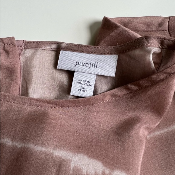 J. Jill Silk Blend Tie Dye Print Side Slit Lightweight Oversized Tunic - Picture 16 of 16